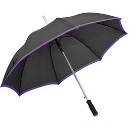 Automatik-Regenschirm Border, schwarz/lila