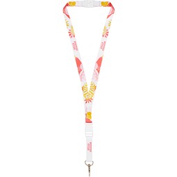 Balta Sublimation Lanyard mit Schnapp- und Sicherheitsverschluss, weiss, 15mm