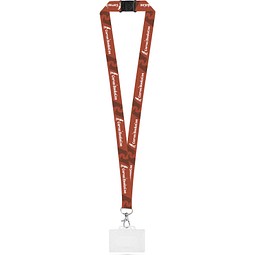 BARNSLEY. Lanyard-Set SUBLIMATION Long II (20 mm) aus recyceltem Polyester (100 % rPET) mit 20-mm-Karabinerhaken, Sicherheitsverschluss und stabilem Ausweis-/Kartenhalter (91 x 68 mm), 301 - Weiß