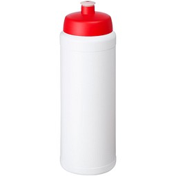 Baseline® Plus grip 750 ml Sportflasche mit Sportdeckel, weiß/rot