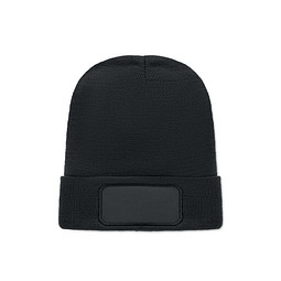 Beanie RPET-Polyester CAPNIT, Schwarz