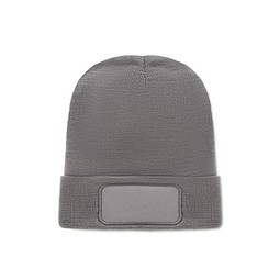 Beanie RPET-Polyester CAPNIT, Steingrau
