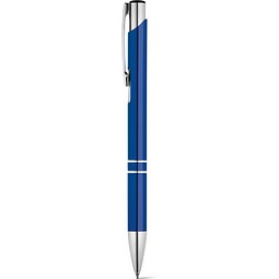 BETA BK. Aluminium-Kugelschreiber mit Clip, Königsblau