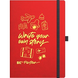 BIC® Partner A5 Flex Cover Rot Liniertes Papier