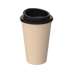 Bio-Kaffeebecher Premium, 350 ml, aprikose