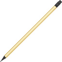 Bleistift mit Radiergummi in Metallic-Farben, gold
