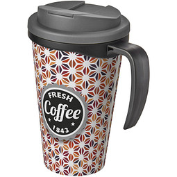 Brite-Ameriano® Grande 350ml Isolierbecher, auslaufsicher, schwarz/grau