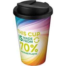 Brite-Americano® Eco 350 ml Isolierbecher mit auslaufsicherem Deckel, schwarz