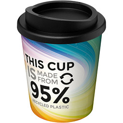 Brite-Americano® Espresso Recycled Isolierbecher, 250 ml, weiß/schwarz