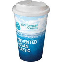 Brite-Americano® POP 350 ml isolierter Trinkbecher mit auslaufsicherem Deckel, weiss