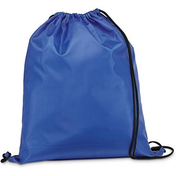 CARNABY. 210D Rucksacktasche mit schwarzen Zugbändern, Königsblau