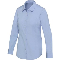 Carnelian 133 g/m² Popeline Bluse, hellblau, S