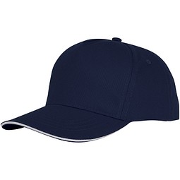 Ceto Kappe mit 5 Segmenten und Sandwichschirm, navy