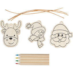 Christbaumanhänger zum selber gestalten , beige