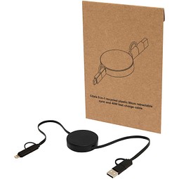 Citala 90 cm 5-in-1 Kabel aus recyceltem Kunststoff für Datenübertragung und 40W Schnellladung, schwarz