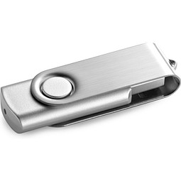 CLAUDIUS 8GB. USB-Stick 8 GB mit Metallclip, Satinsilber