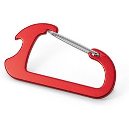 CLOSE. Karabiner aus Aluminium mi Kapselöffner, Rot