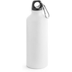 COLLINA. Aluminiumflasche mit Karabiner 540 ml, Weiß