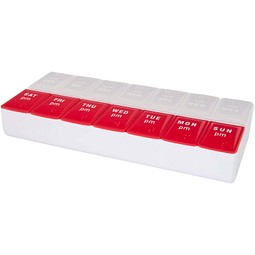 Cycle 7 Tage Multivitamin Organisator für morgens und abends, rot