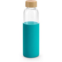 DAKAR. Flasche aus Bambus und Borosilikatglas 600 ml, Hellblau