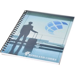Desk-Mate® A5 Notizbuch mit Kunststoff Cover und Spiralbindung, weiß/schwarz, 100 pages