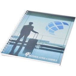 Desk-Mate® A5 Notizbuch mit Kunststoff Cover und Spiralbindung, weiß, 50 pages