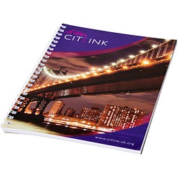 Desk-Mate® A5 Notizbuch mit Spiralbindung, weiß, 80 pages