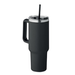Doppelwandiger Trinkbecher SUMA, Schwarz