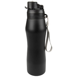 METMAXX® Edelstahl-Trinkflasche, 400 ml, schwarz