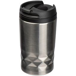 Edelstahlbecher mit Deckel Roma, 250 ml, grau