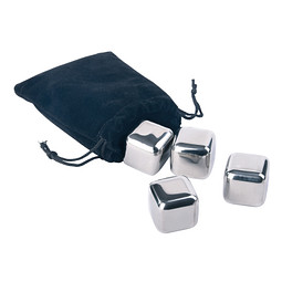 Eiswürfel-Set COOLING CUBES,schwarz, silber