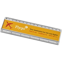 Ellison 15 cm Kunststofflineal mit Papiereinlage, transparent klar
