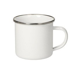 Emaille-Becher Cozy, Subli, weiß