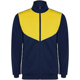 Evans Trainingsanzug Unisex, Navy Blue/gelb, 2XL