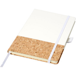 Evora A5 Notizbuch Thermo PU mit Kork, weiss