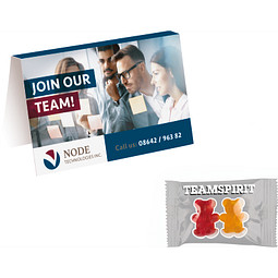 Express Werbekarte, Team Gummibärchen, inkl. Druck