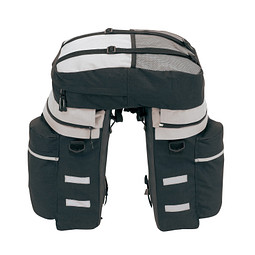 Fahrrad-Packtaschenset BIKE 3-teilig, grau, schwarz