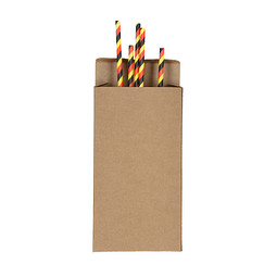 Fanpapierstrohhalm Nations, 100er Set, Deutschland-Farben
