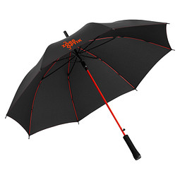FARE® Automatik-Stockschirm Colorline, schwarz/rot