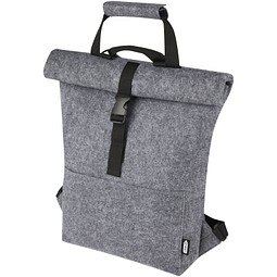Felta Fahrradtasche aus GRS-recyceltem Filz 13 L, mittelgrau