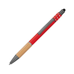 Fidget Kugelschreiber aus Aluminium, rot