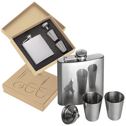 Flachmannset Sandviken, 170 ml, grau