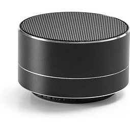 FLOREY. Lautsprecher 3W mit 3 Stunden Akkulaufzeit recyceltem Aluminium (100% rAL) und Recyceltes ABS (100% rABS), Schwarz