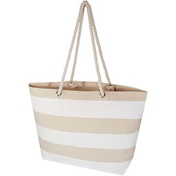 Florida 270 g/m² Strandtragetasche aus recyceltem GRS-Material, natur/weiß