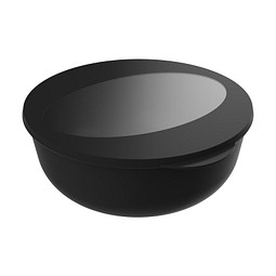Food-Bowl ToGo, 2,2 l, schlichtes schwarz/transparent