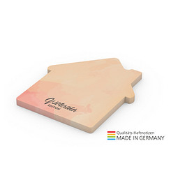 Geiger-Notes Haftnotiz Form aus 100 x 72, 50 Blatt, inkl. Druck, Haus