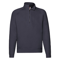 FRUIT OF THE LOOM® Unisex Sweatshirt Zip-Neck, navy, XXL