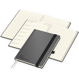 Geiger-Notes Buchkalender Vision-Hybrid A5 Creme Bestseller, anthrazit, inkl. Prägung schwarz