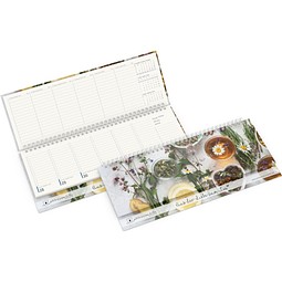 Geiger-Notes Tisch-Querkalender Compact green+blue Natura, inkl. Druck