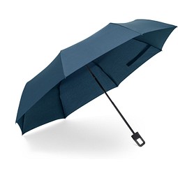 GEORGE. 21-Zoll-Regenschirm aus recyceltem Polyester (100 % rPET) 190T winddichtem Pongee, Blau